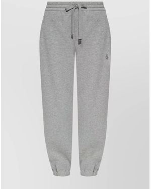 McQueen Cotton Logo Track Pants - Gray