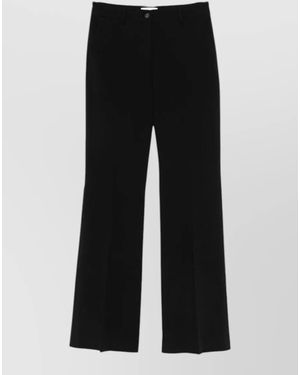 Via Masini 80 Wide-Leg Trousers - Black