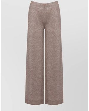 D.exterior Lurex Straight-Leg Pants - Brown