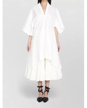Jacquemus Backless Tunic Dress Asymmetric Hem Midi - White