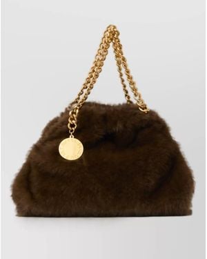 Stella McCartney Falabella Mini Faux Fur Clutch Bag - Brown
