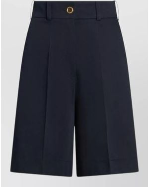 Patou Cotton Knee-Length Bermuda Shorts - Blue