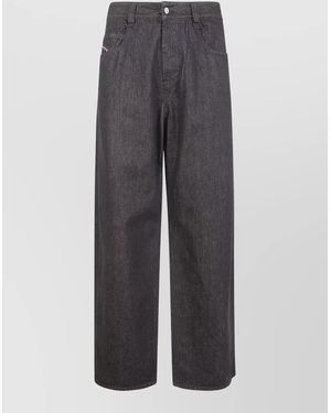 DIESEL Denim Wide-Leg Jeans - Grey