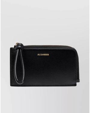 Jil Sander Leather Card Holder - Black