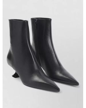 Lanvin Kitten Heel Ankle Boots 50 Mm Lambskin - Black