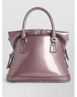 Maison Margiela 5Ac Micro Leather Tote Bag - Purple