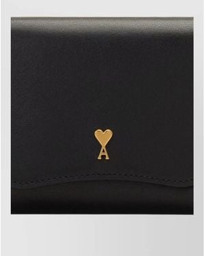 Ami Paris Leather Purse - Black