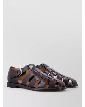 Church's Fisherman Sandals Cut Out Design Open Toe - Grey