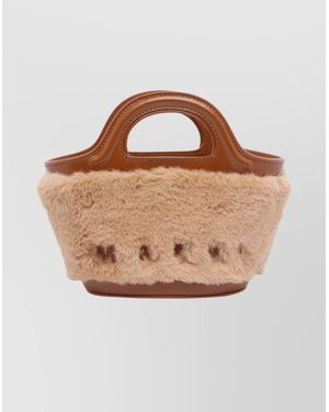 Marni Tropicalia Micro Synthetic Crossbody Bag - Brown