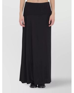 The Row Jersey Maxi Skirt Featuring Asymmetric Seams - Black