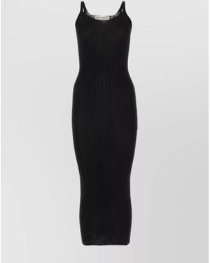 Our Legacy Ribbed V-Neck Sleeveless Maxi Dress - Black