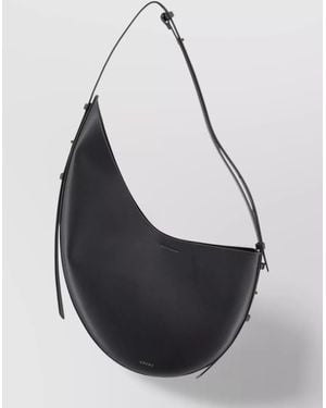 Soeur Leather Shoulder Bag Hardware - Black