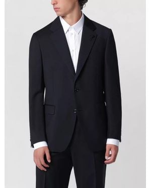 Lardini Tailored Suit Slim Fit Notched Lapels - Blue