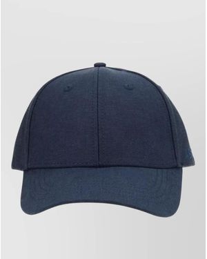 Aspesi Cotton Baseball Cap Curved Brim Eyelets - Blue