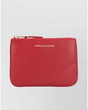 Comme des Garçons Leather Zip Wallet - Red