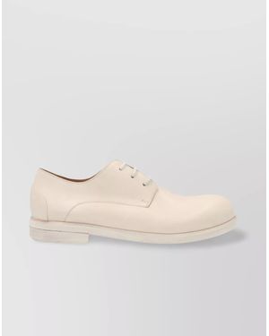 Marsèll Lace-Up Leather Round Toe Shoes - Natural
