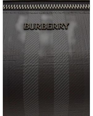 Burberry Canvas Check Clutch Bag - Black