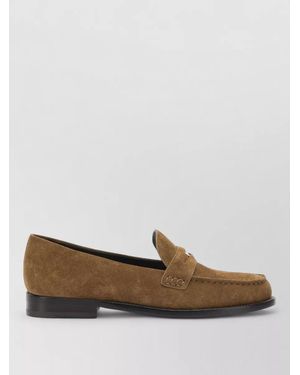 Tory Burch Suede Penny Loafers - White