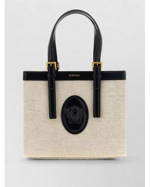 Versace Riviere Mini Shoulder Bag Top Handles Strap - Black