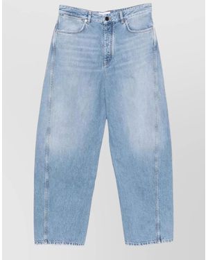 Givenchy Couture Seam Trousers Contrast Stitching Design - Blue