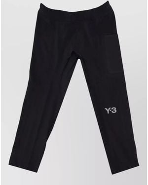 Y-3 Running Tights Elastic Waistband Side Pocket - Blue