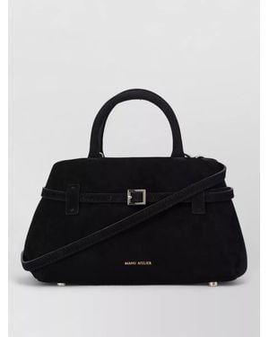 MANU Atelier Leather Shoulder Bag - Black