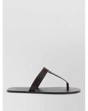 Saint Laurent Leather Babylone Thong Sandals - Multicolour