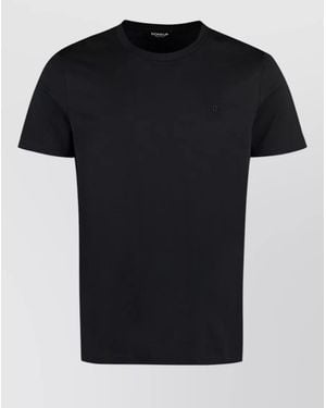 Dondup Cotton Crew Neck T Shirt Plain - Black