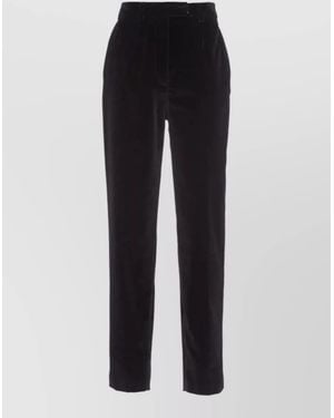 Prada Cotton Tailored Trousers - Black