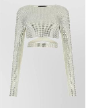 ANDREADAMO Embellished Top - Gray