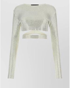 ANDREADAMO Embellished Top - Gray