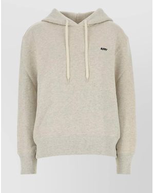Autry Cotton Hoodie - White