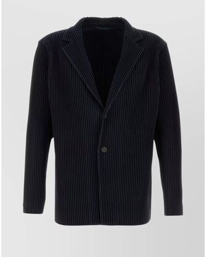 Homme Plissé Issey Miyake Pleated Jacket - Blue