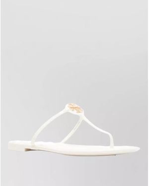 Tory Burch Mini Miller Flat Sole Rubber Slides - White