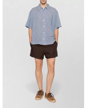 A.P.C. Beach Swim Shorts Multiple Pockets Design - Blue