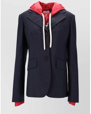 Miu Miu Mohair Wool Blazer - Blue