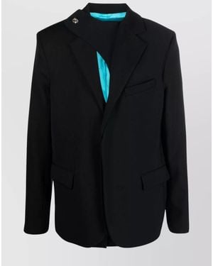 BOTTER Virgin Wool Single-Breasted Blazer - Blue