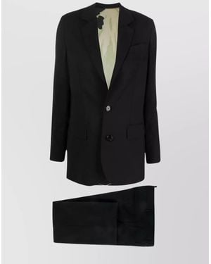 DSquared² Long Sleeves Wide-Leg Two-Piece Suit - Black