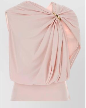 Sportmax Stretch Viscose Lacuna Top Detail - Pink