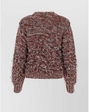 DURAZZI MILANO Embroidered Ribbed Jumper - Brown