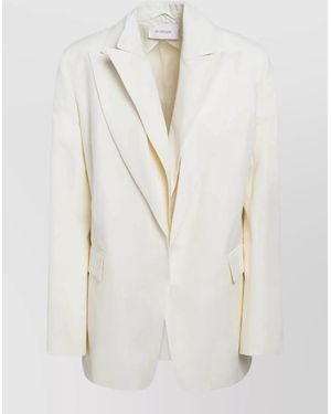 Sportmax Tailored Jacket Buttoned Cuffs Flap Pockets - White