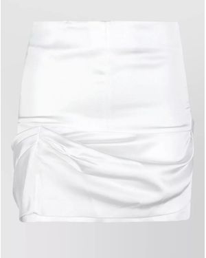 IRO Trixi High Waisted Satin Draped Skirt - White