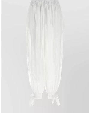 ANDAMANE Cotton Wide-Leg Pyjama Trousers - White