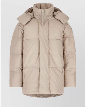 Canada Goose Cotton Umba Down Jacket With Concealed Drawstring - Natural