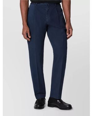 Santaniello Cotton Tailored Trousers - Blue