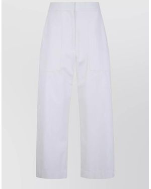 Studio Nicholson Cotton Wide-Leg Trousers - White