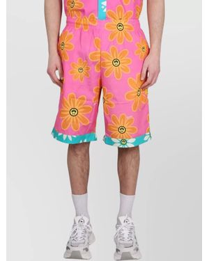 Barrow Sunflower Print Bermuda Shorts - Pink