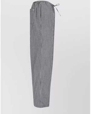 DUNST Relaxed Loungewear Straight Cut Checked Style - Gray