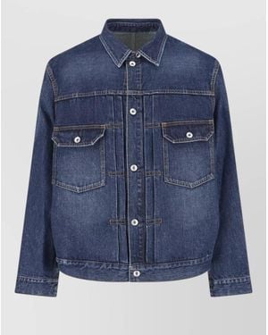 Sacai Cotton Lightweight Jacket - Blue