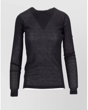 Ann Demeulemeester Slim-Fit Long-Sleeve T-Shirt - Blue